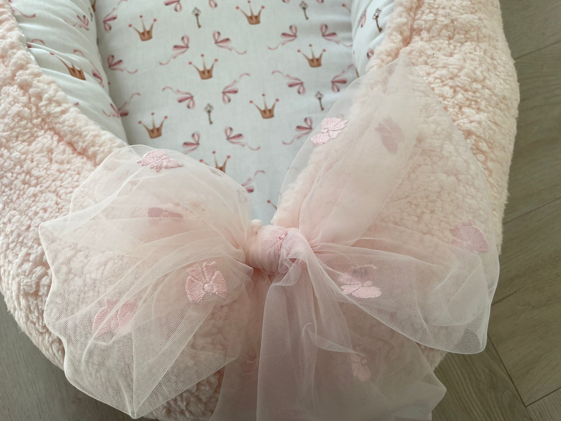 Babynestje pink bow