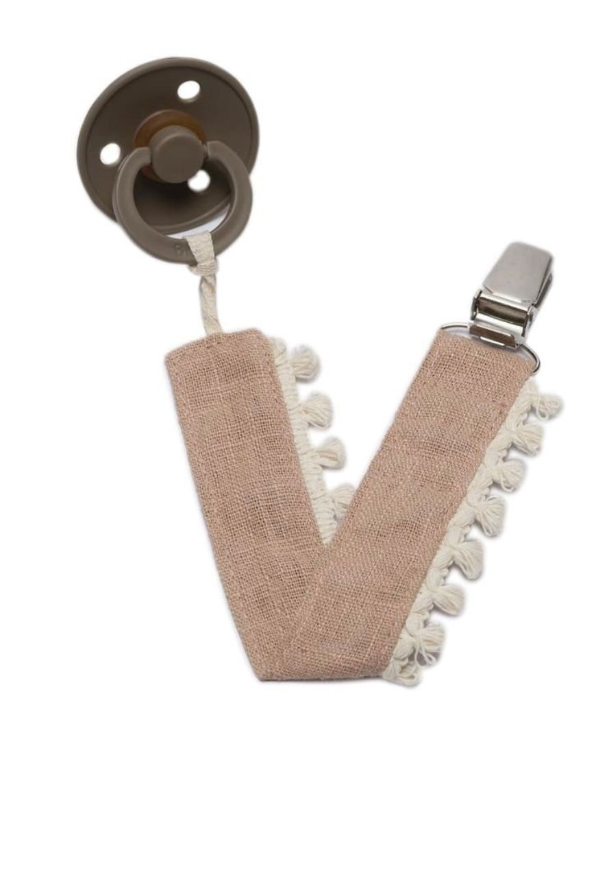 Speenkoord BOHO poeder roze