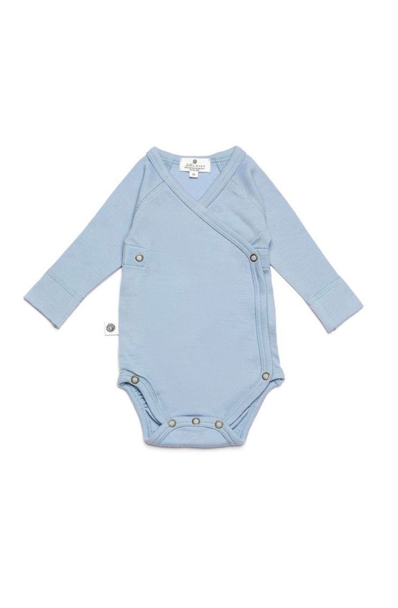 Wollen romper overslag - Blue fog