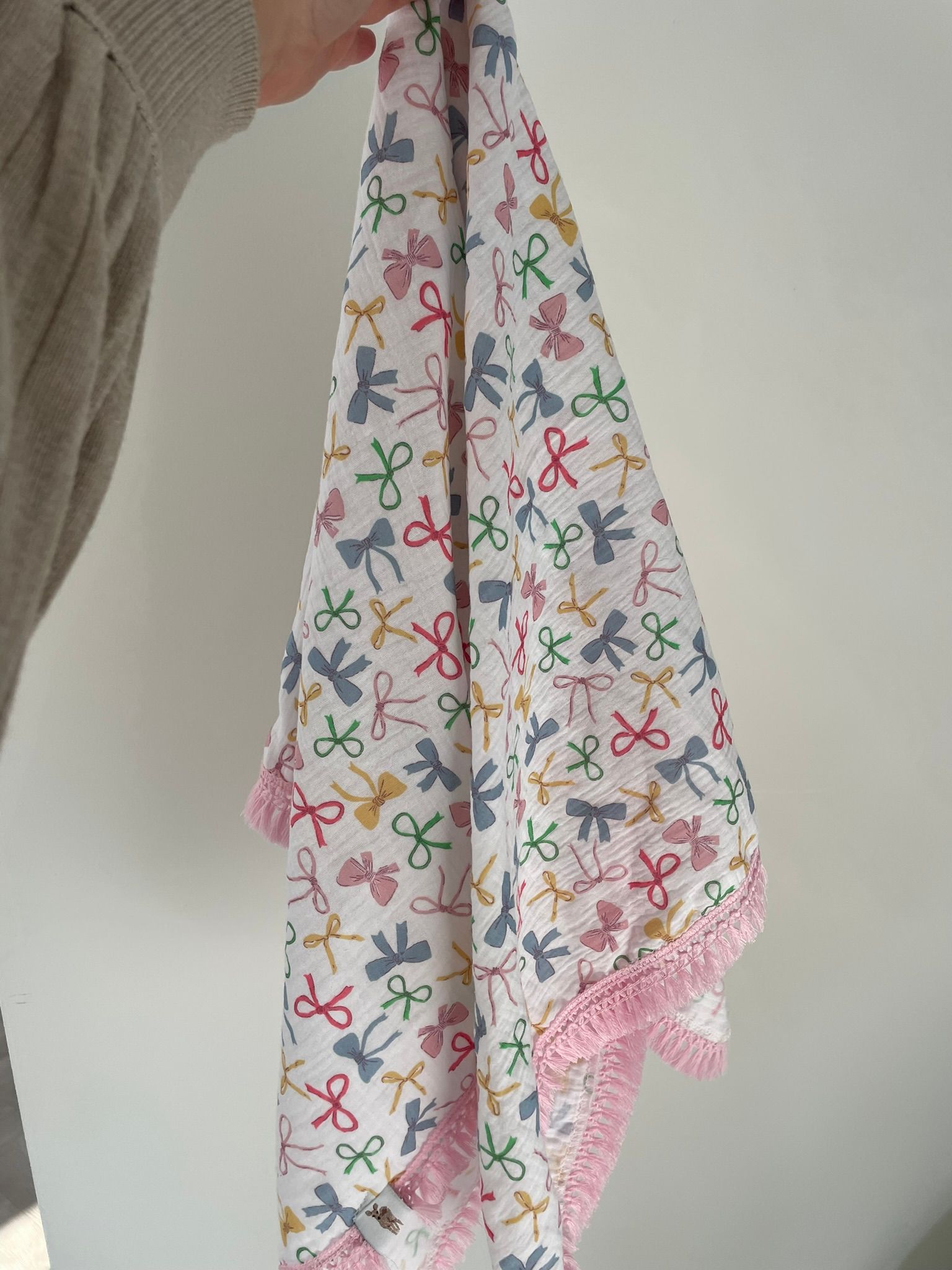 Swaddle hydrofiele doek strikken fringe