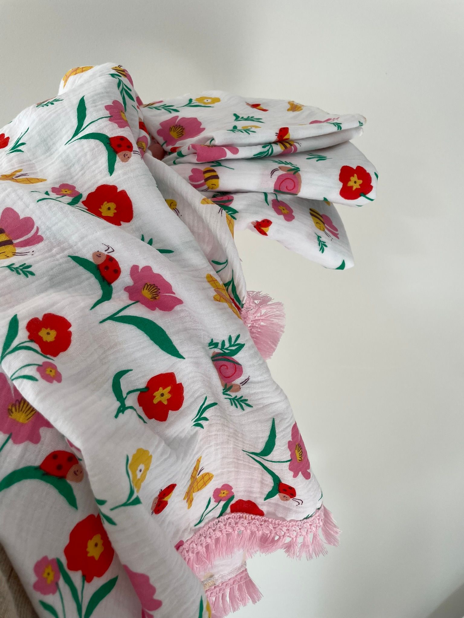 Swaddle hydrofiele doek lente fringe