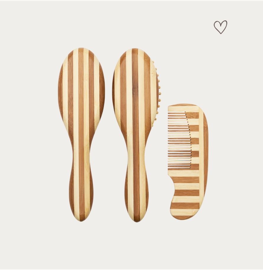 Kapsetje 3- delig bamboe gestreept - Meyco