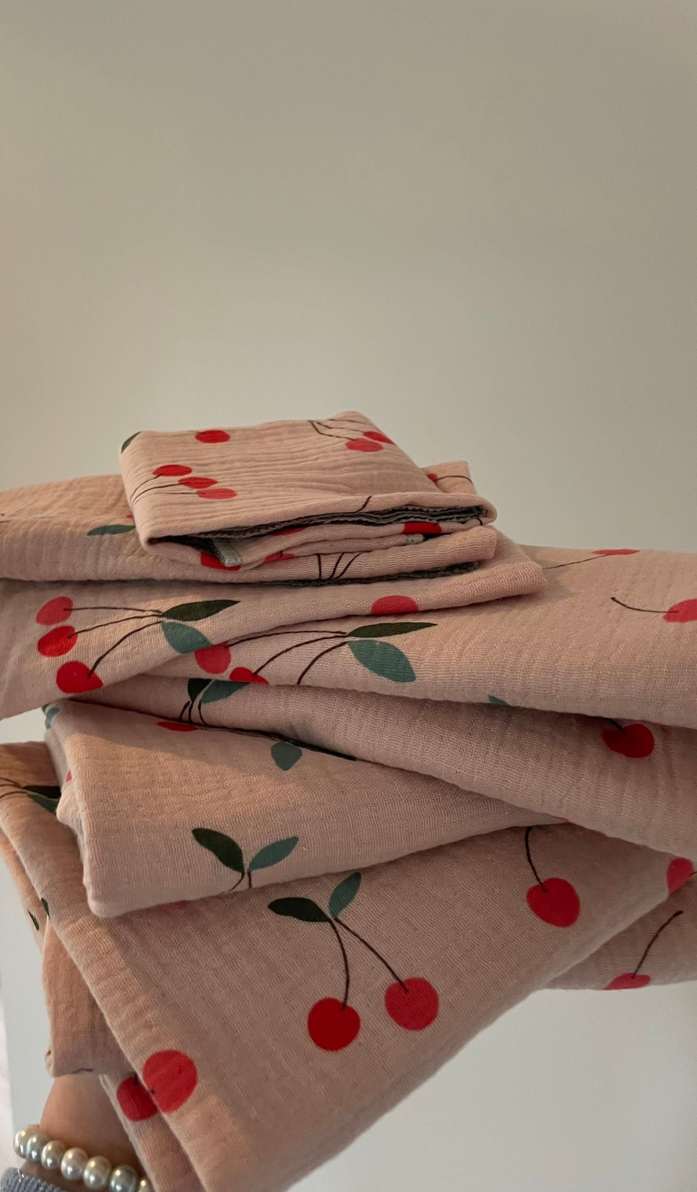 Swaddle hydrofiele doek kersen