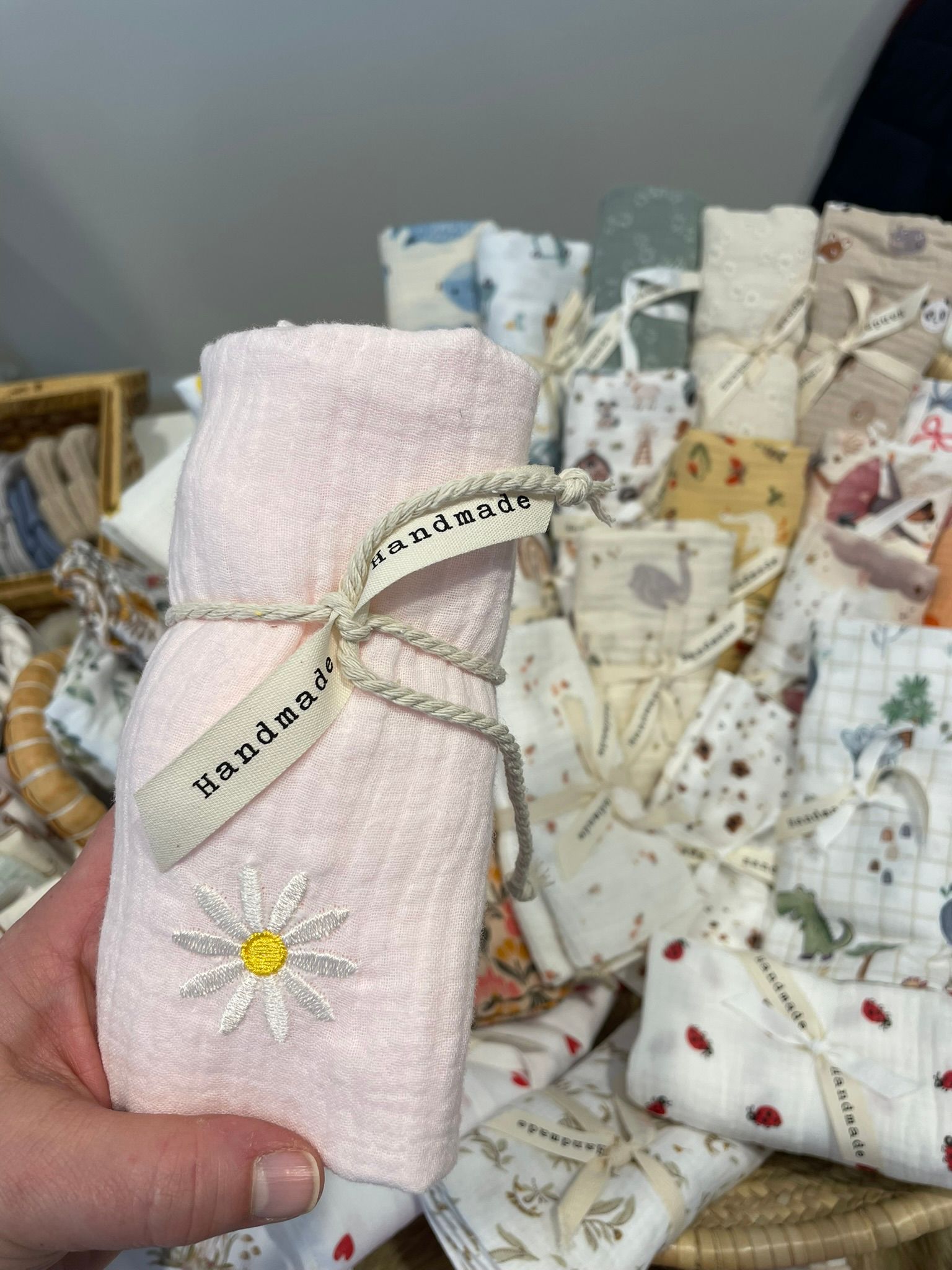 Swaddle hydrofiele doek  daisy roze