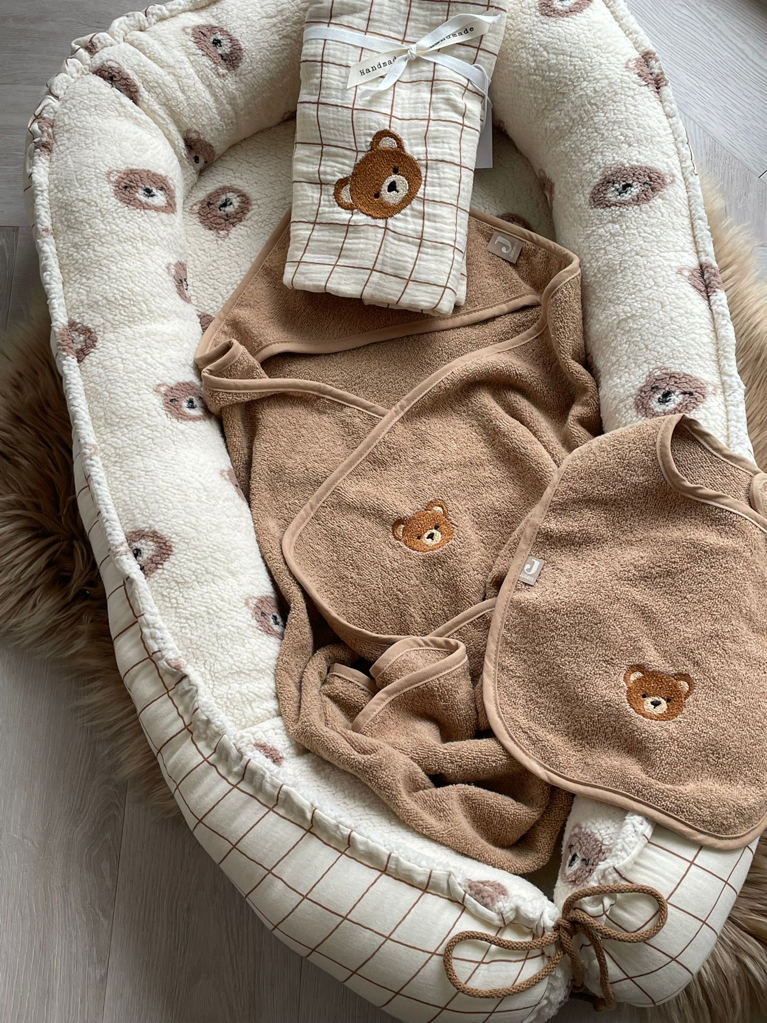 Badstof slab beer it´s a boy geborduurd: Jollein