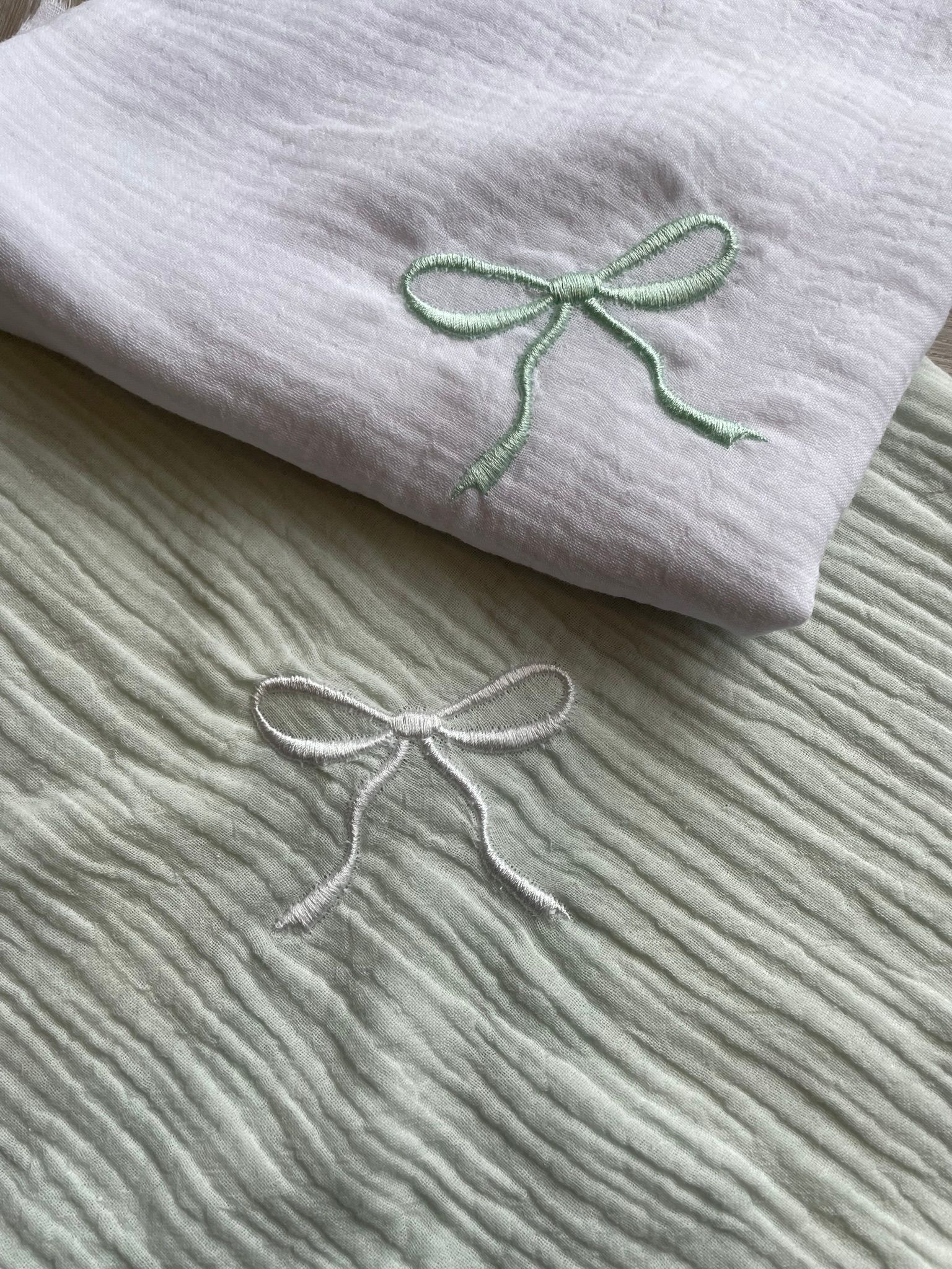 Swaddle hydrofiele doek strik groen