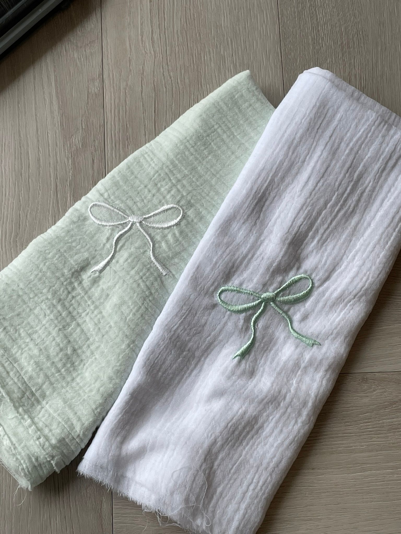 Swaddle hydrofiele doek strik groen