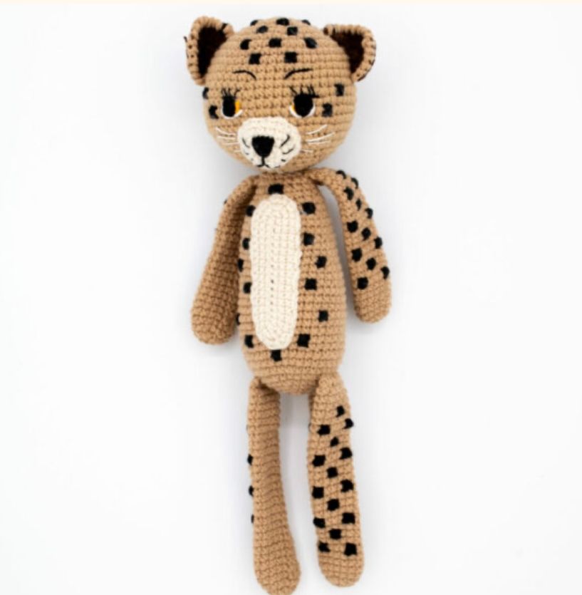 Gehaakte leopard knuffel