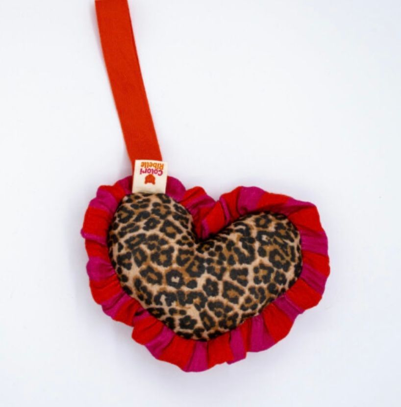 Speenknuffel heart leopard
