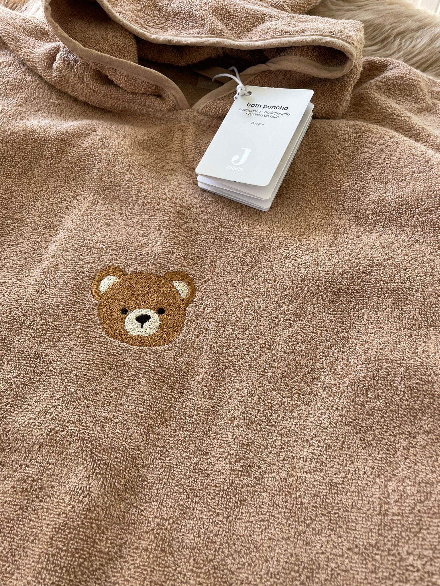 Badponcho Badstof  beer biscuit-  Jollein