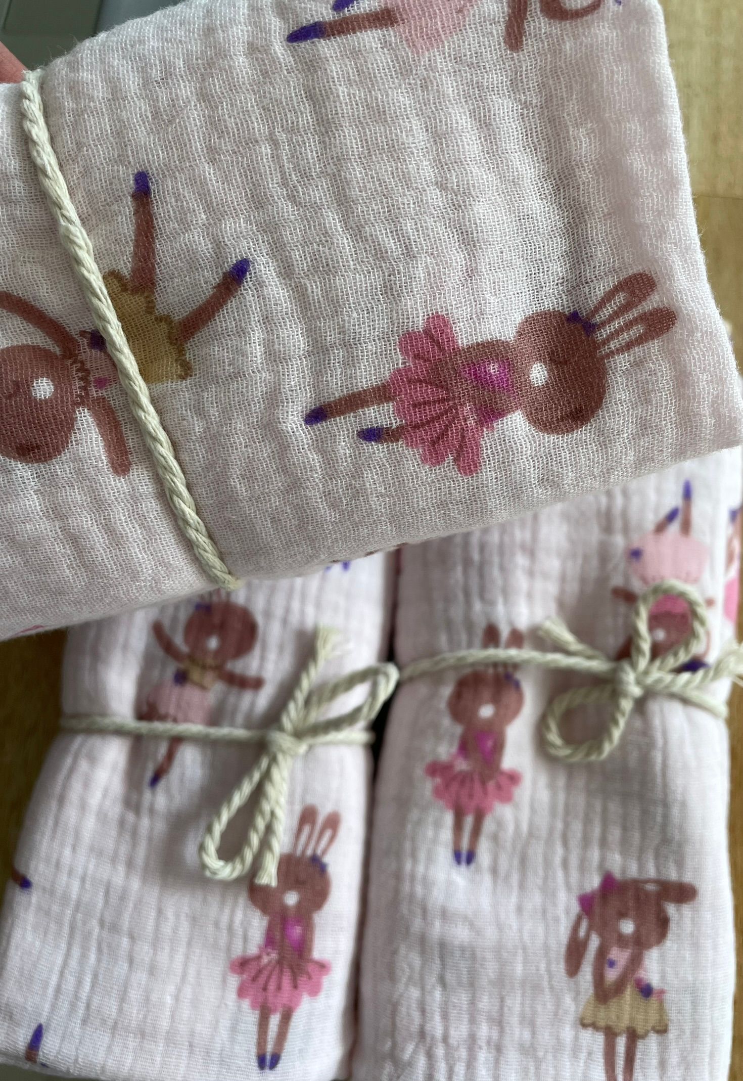 Swaddle hydrofiele doek  pink ballerina