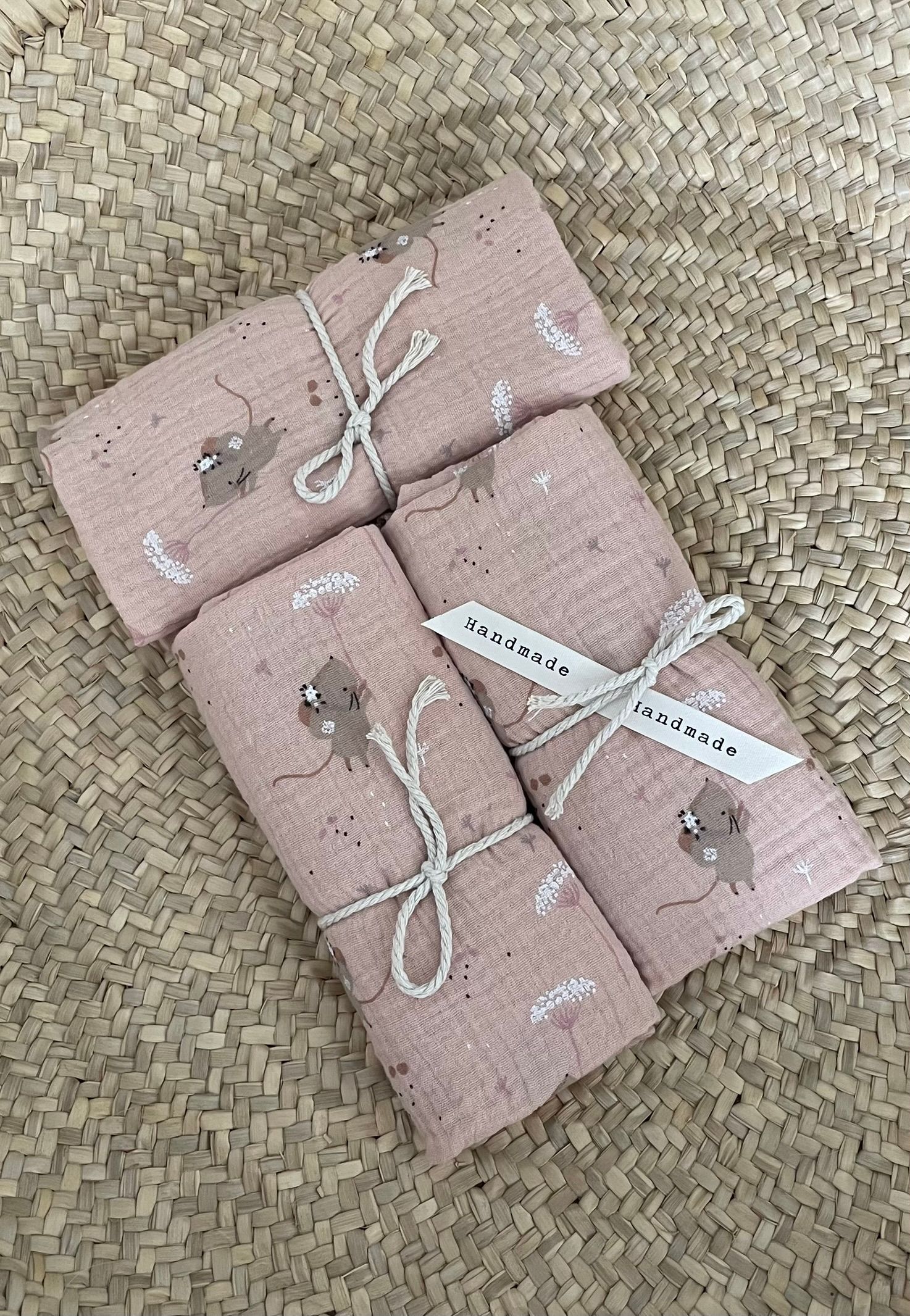 Swaddle hydrofiele doek  pluisbloem muisjes