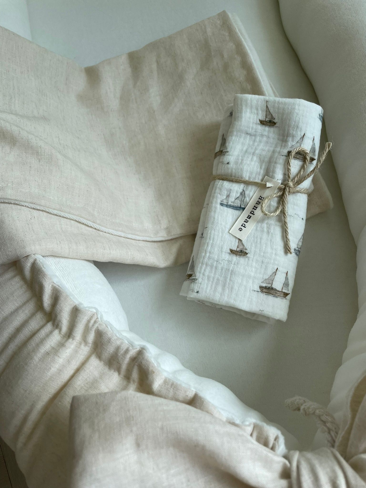 Swaddle hydrofiele doek zeilboten