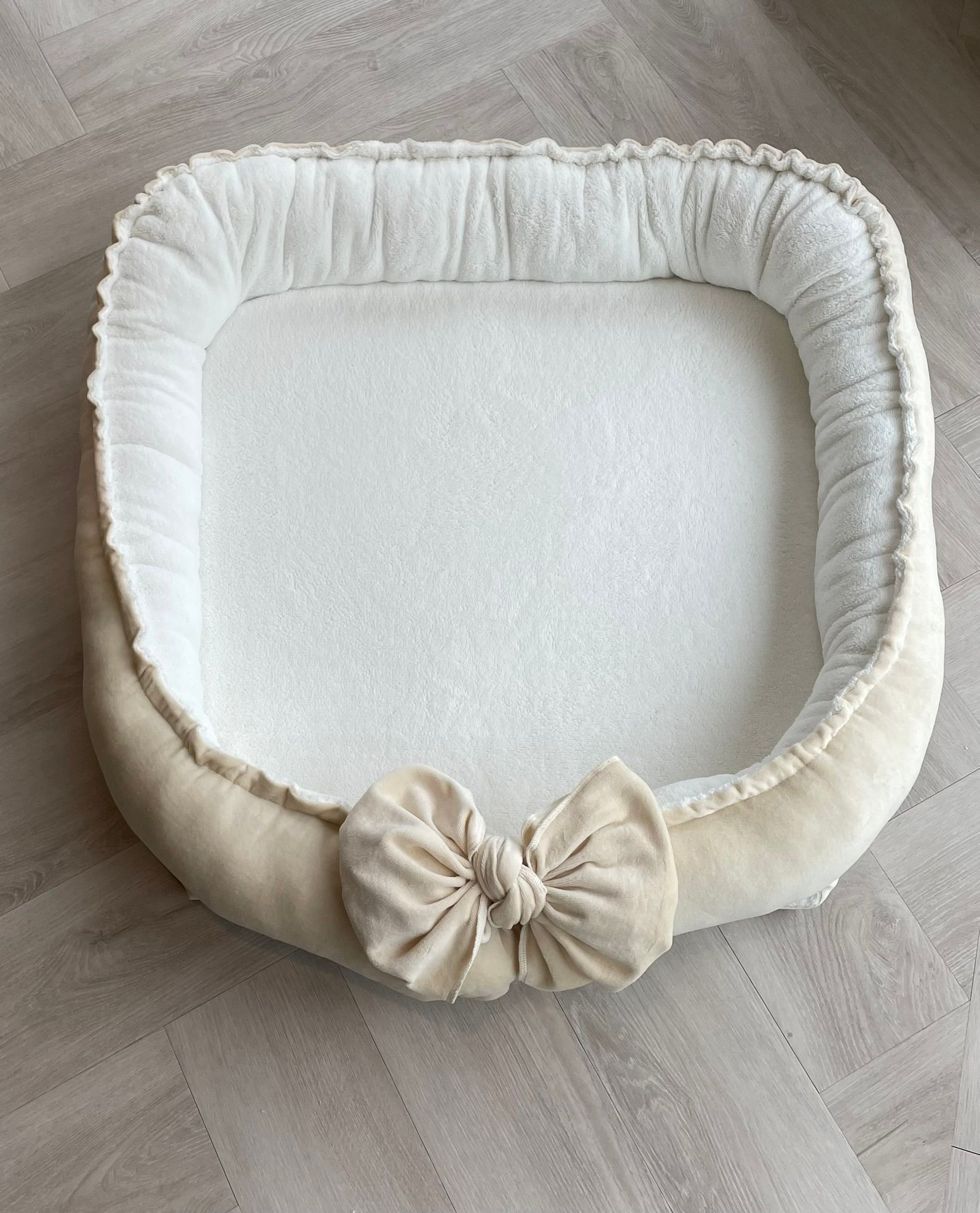 Tweelingnestje naturel velvet bamboe