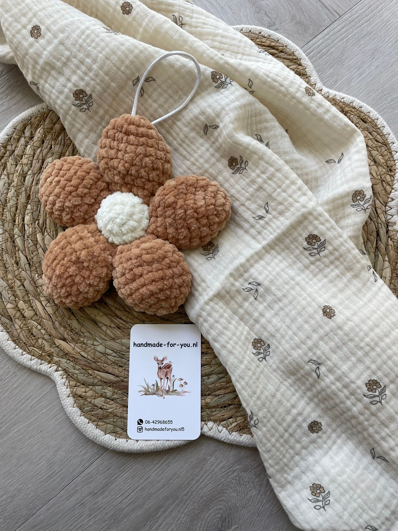 Speenknuffel  caramel - gehaakt