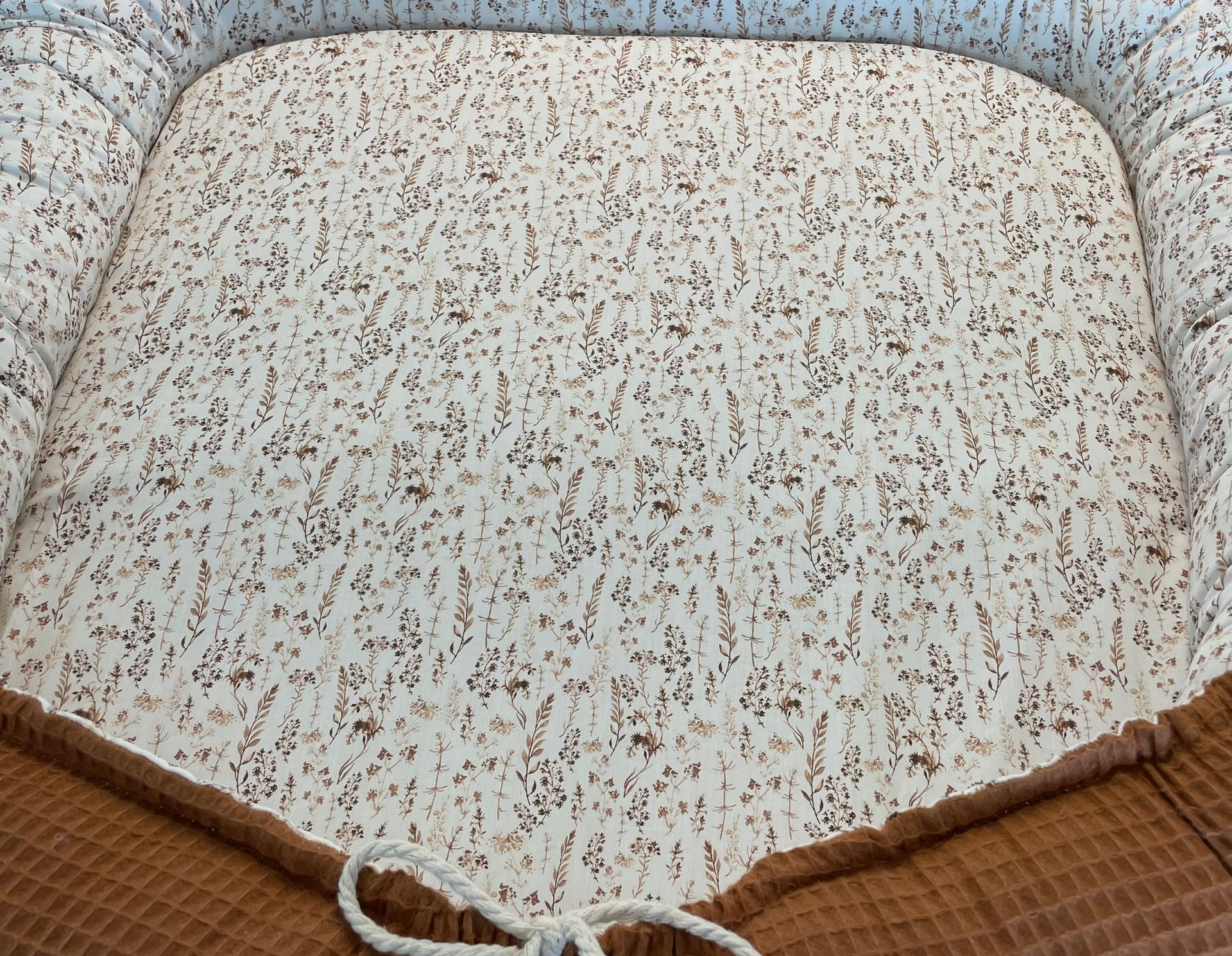 Tweelingnestje droogbloemen sienna