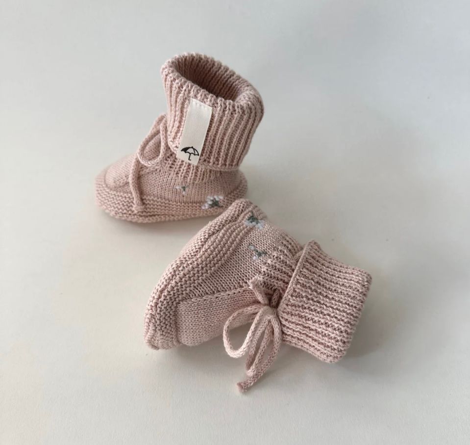 Saga Copenhagen sokjes Althea flower on mellow rose