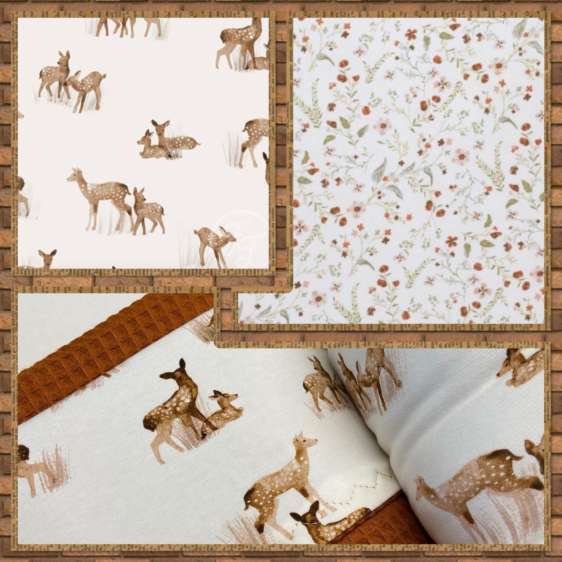 Hoeslaken fawn, hertjes