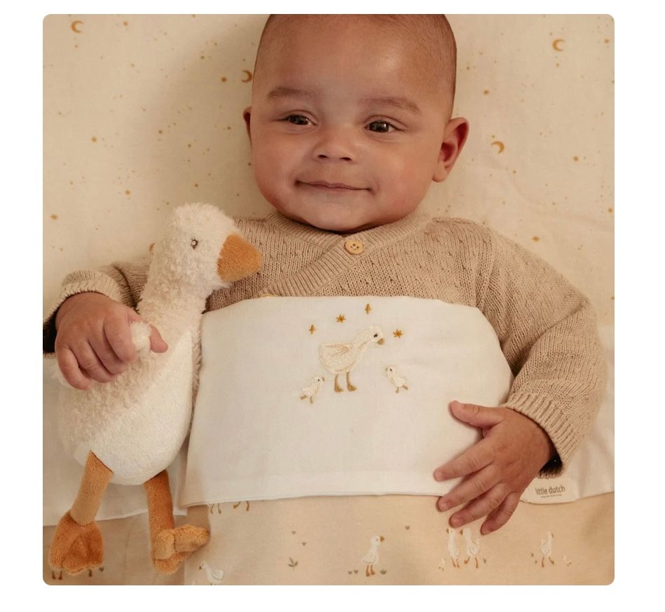 Knuffel Gans 17 cm- wit- Little Goose