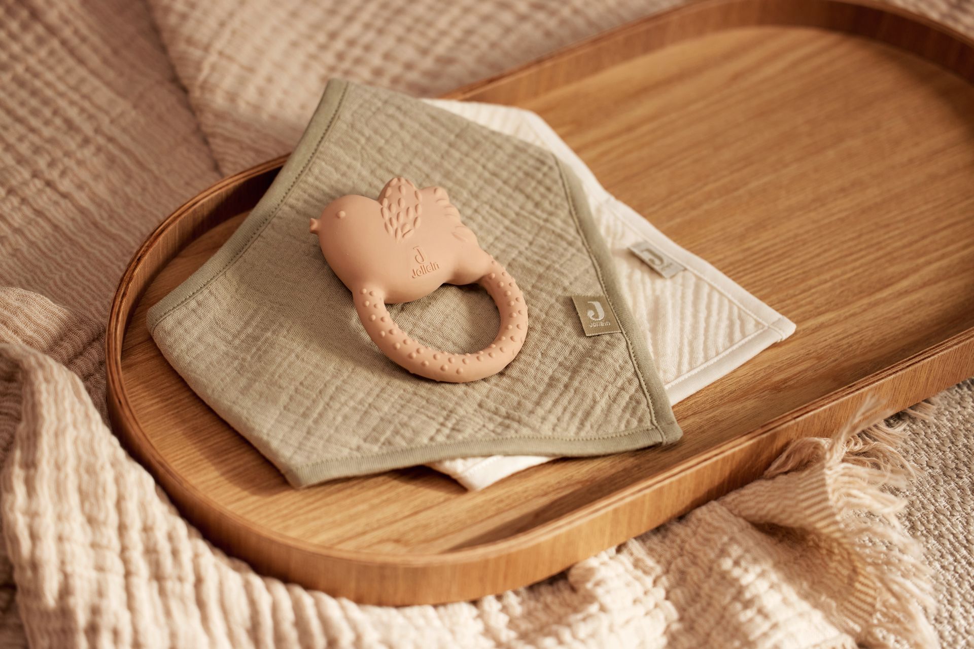 Bijtring rubber lovely birds