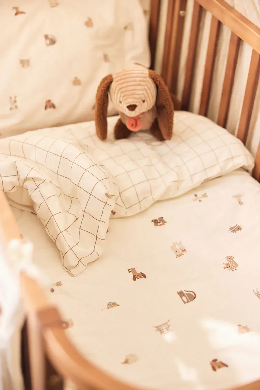 Dekbedovertrek met sloop Animal Friends-Jollein-