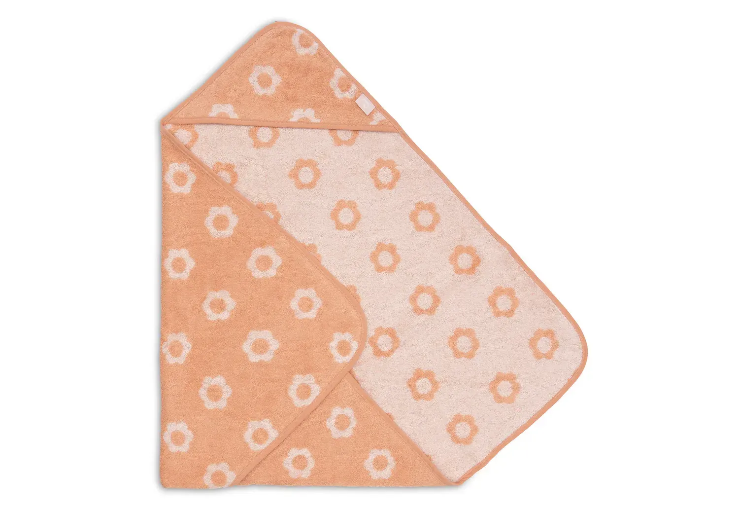 Badcape Badstof Jacquard Flowers- Jollein