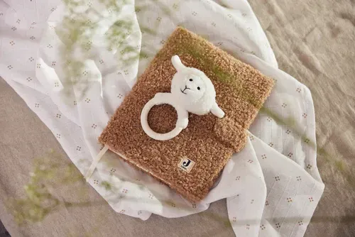 Groeiboekje hoes bouclé biscuit-Jollein-