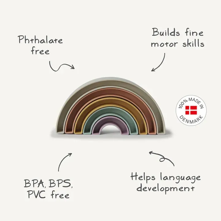 Rainbow stapelaar Sol -Mushie-