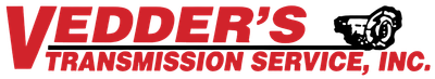 Red logo for Vedder's Transmission Service, Inc. Text: 