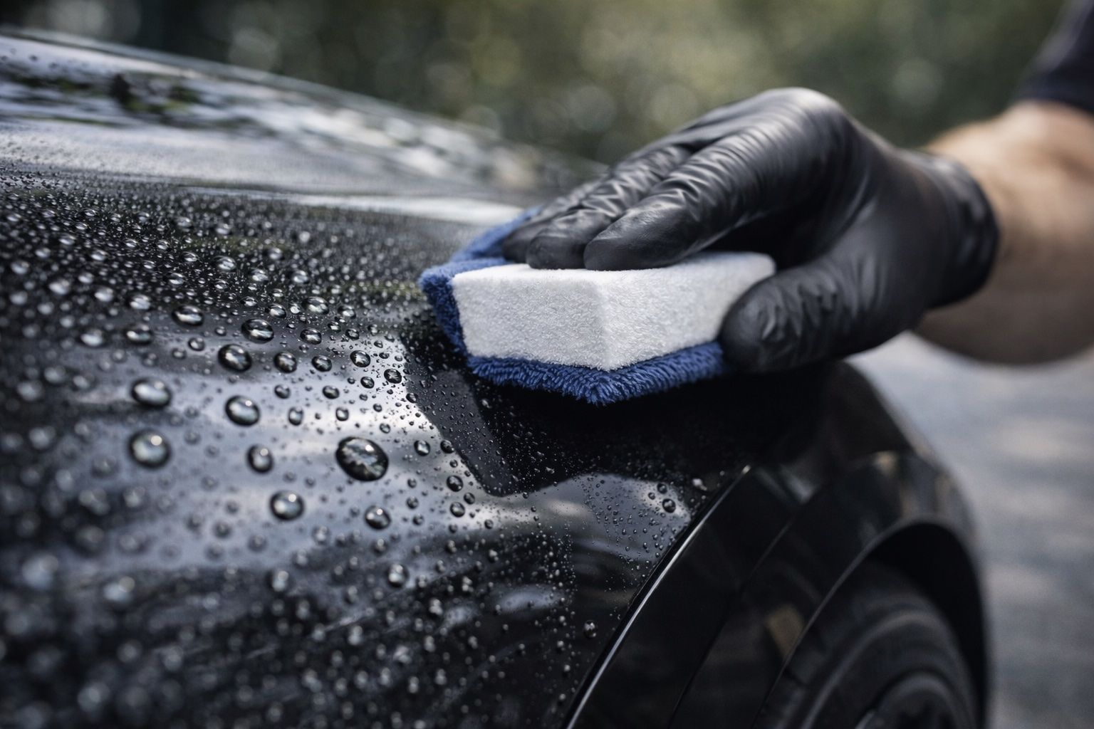 best luxury detailing ceramic coating application water beading