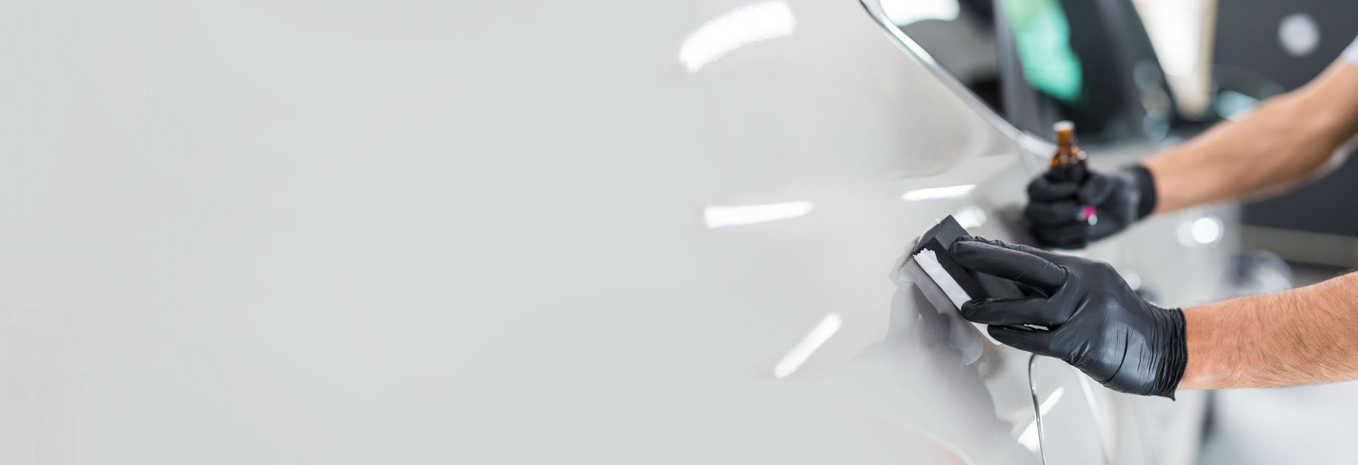 car ceramic coating white door detailing