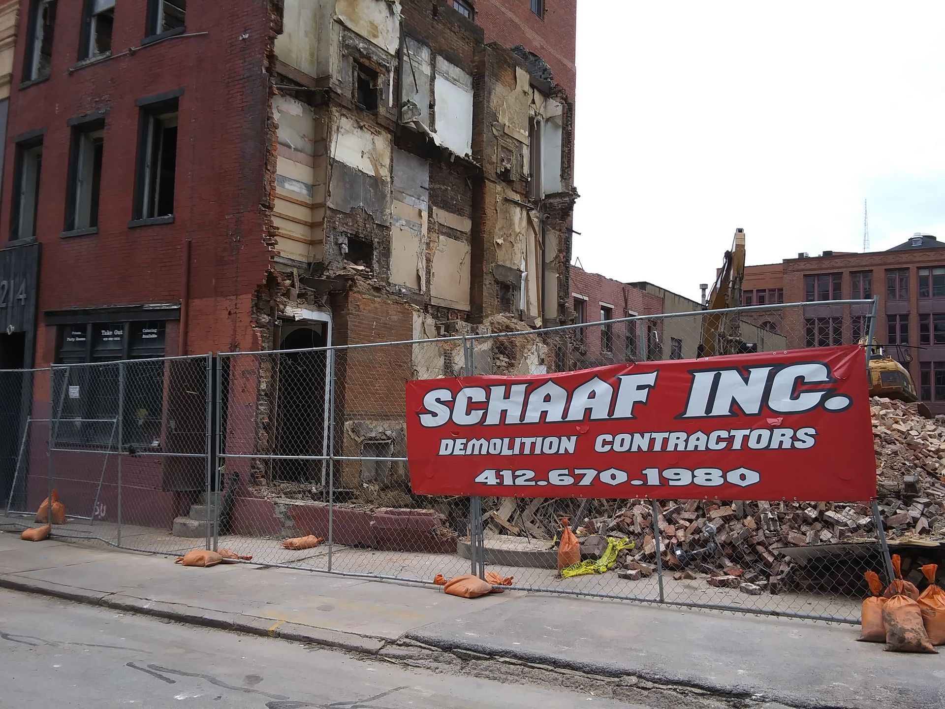 Papa J's being torn down