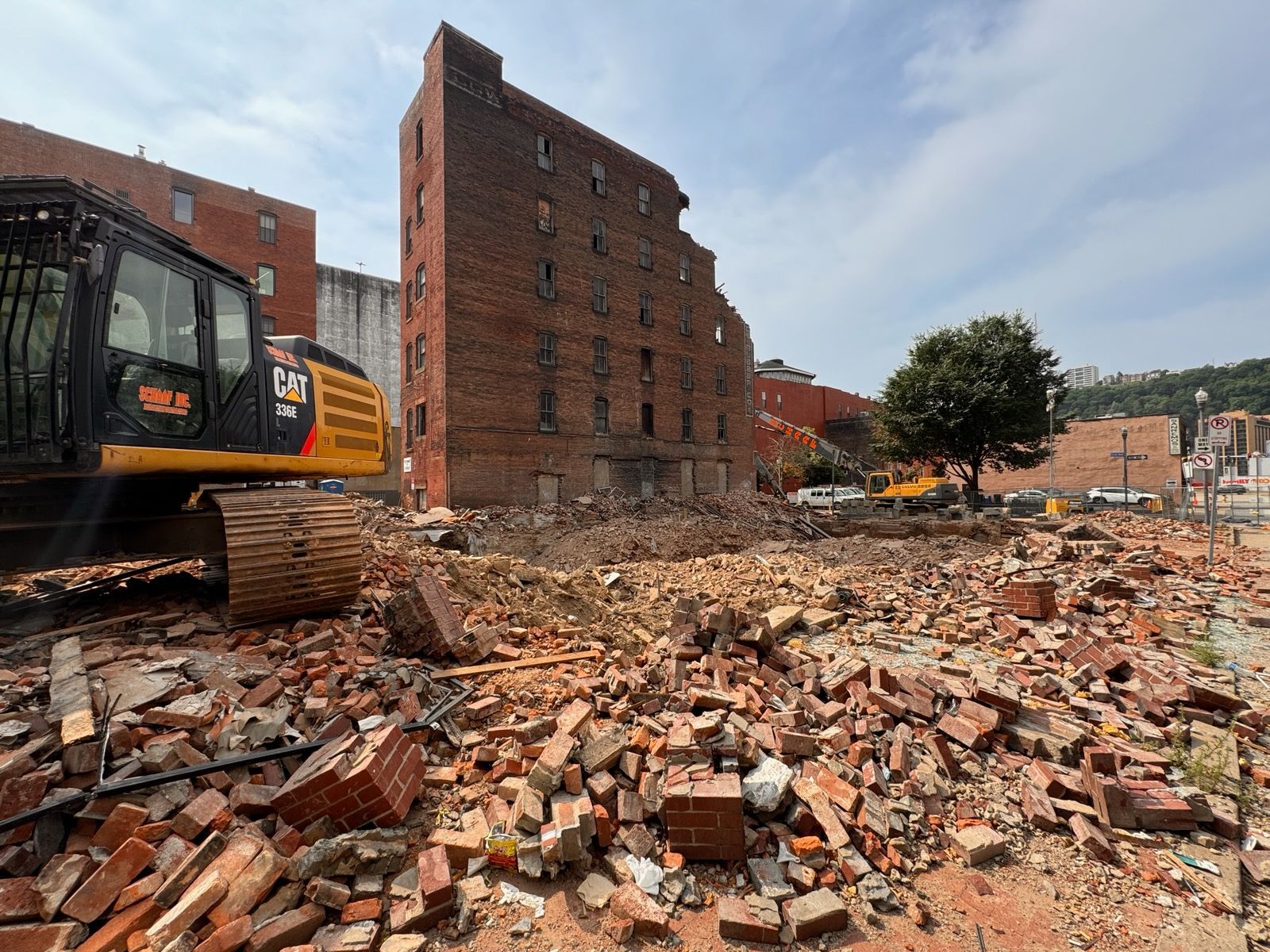 warehouse demolition aftermath