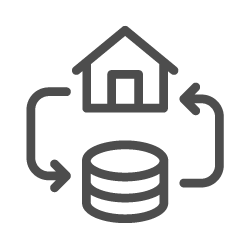 icon of house with coins