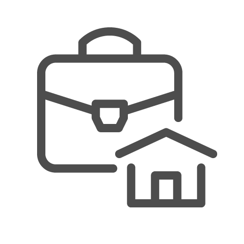 icon of house and briefcase