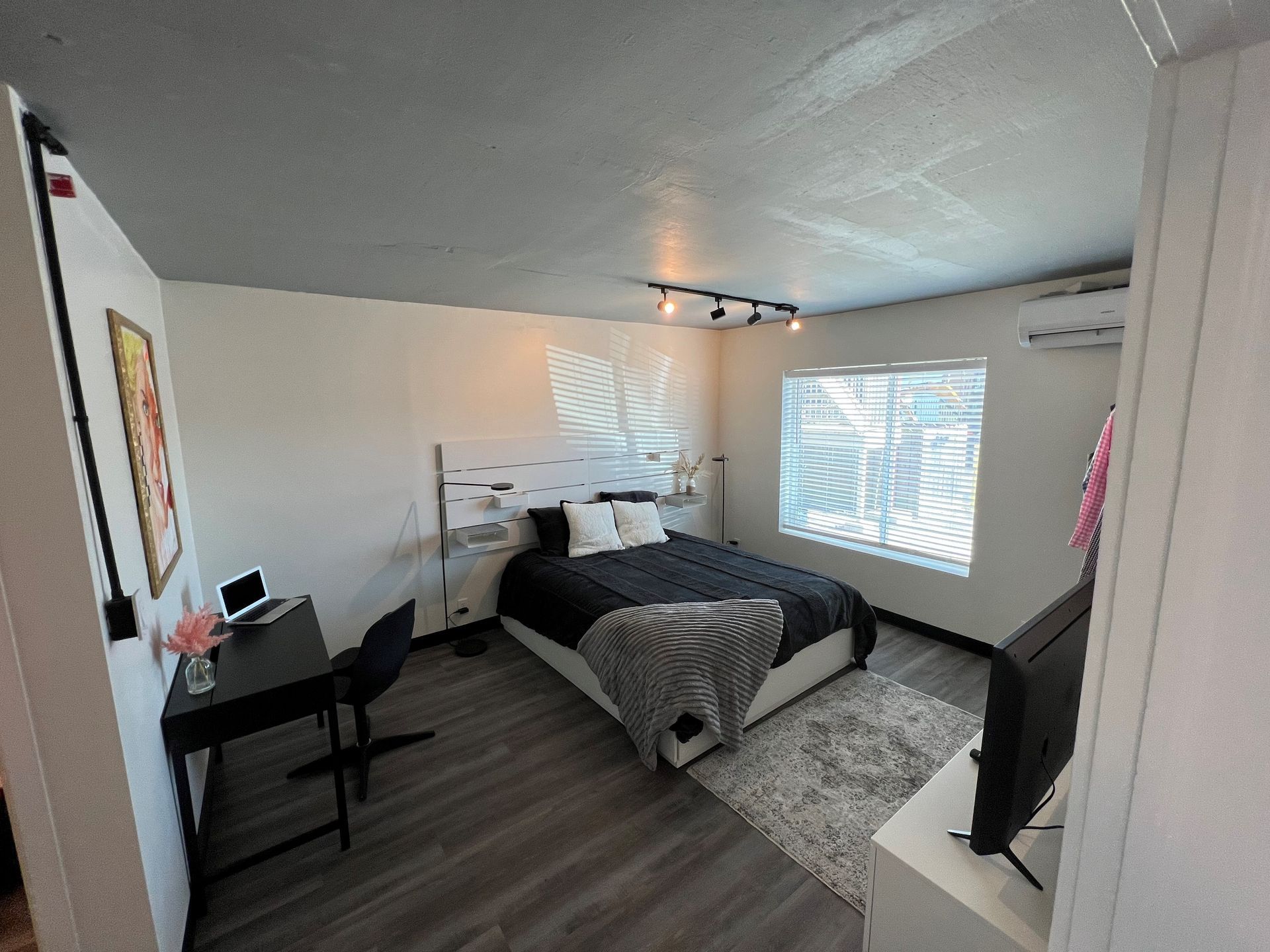 Apartment bedroom and closet