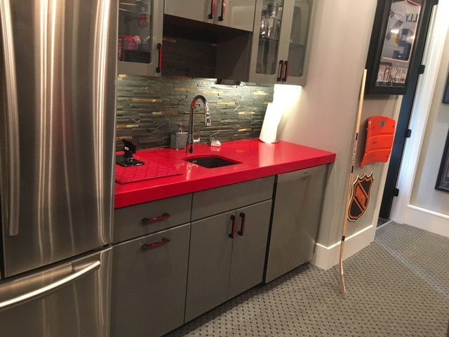 Theater Room Bar Area Custom Countertops in Buffalo, NY