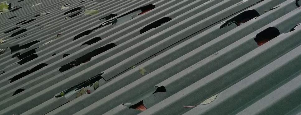 Hagelschaden Dach Carport