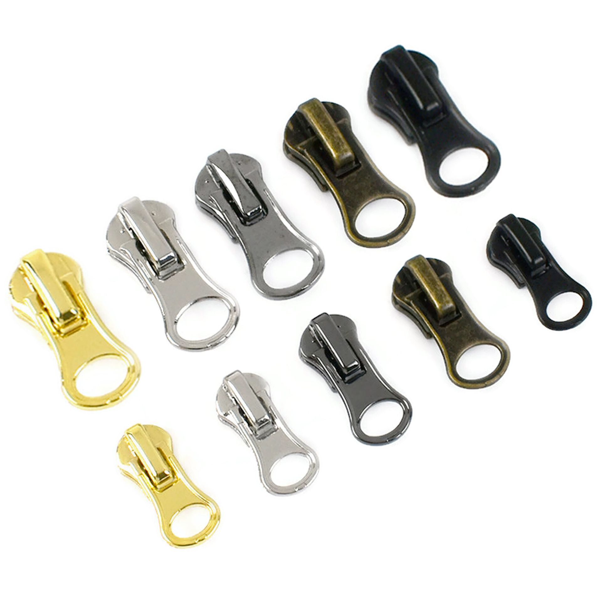 8 Pieces Zipper Pull Replacement Zipper Repair Kit Zipper Slider