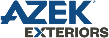 Azek exteriors logo on a white background