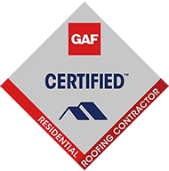 The logo for gaf certified weather stopper roofing contractor