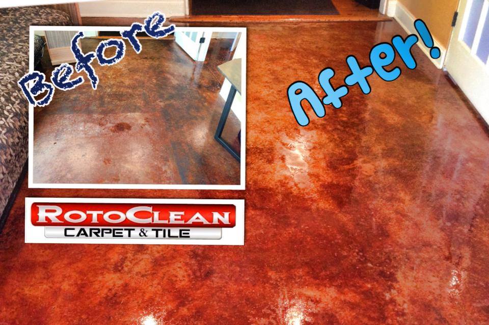 Red Concrete Floor — Cordova, TN — Roto Clean