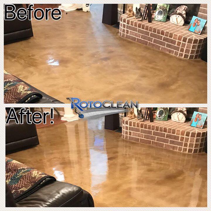 Residential Concrete Floor was Cleaned — Cordova, TN — Roto Clean