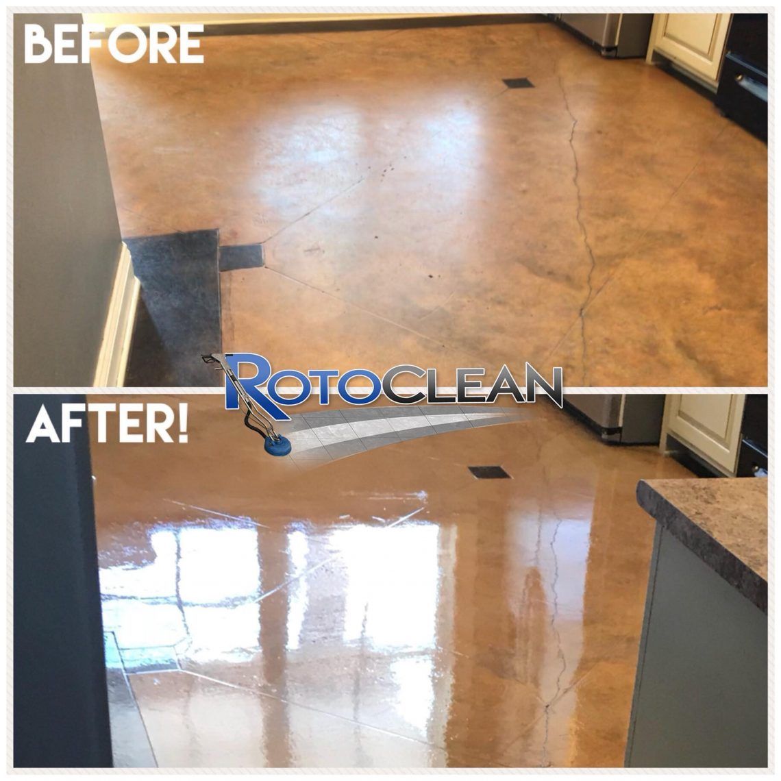 Concrete Floor Became Shiny — Cordova, TN — Roto Clean