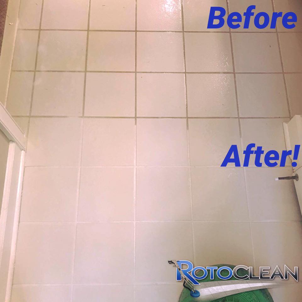 Newly Cleaned Porcelain Tiles — Cordova, TN — Roto Clean