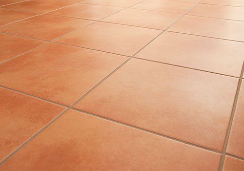 Newly Cleaned Orange Ceramic Tiles — Cordova, TN — Roto Clean