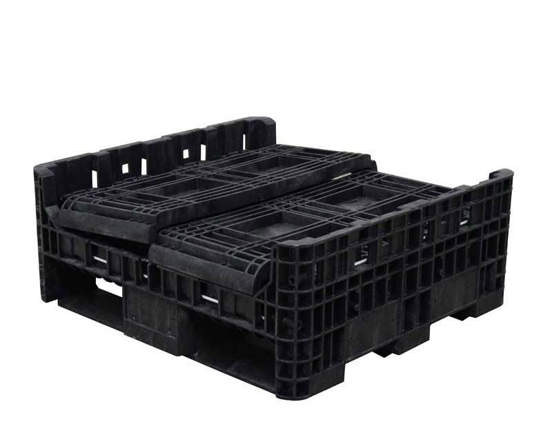 30x32x25 Collapsible Bulk Container Fully Collapsed