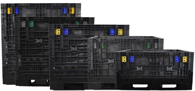 Modular bulk containers and dunnage bases