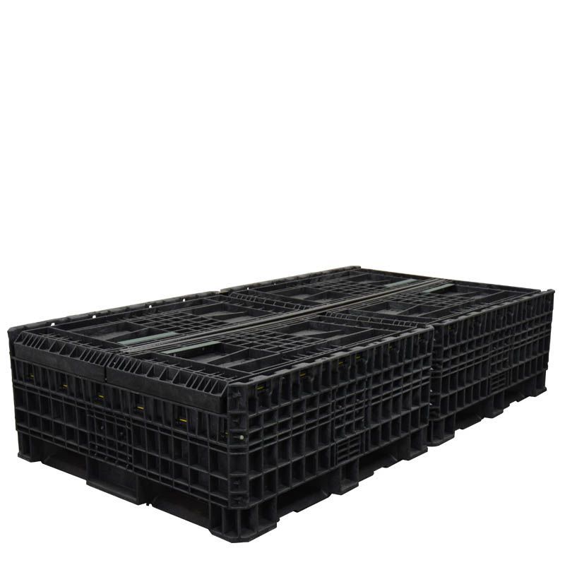 Fully collapsed 90 x 48 x 42 Collapsible Bulk Container