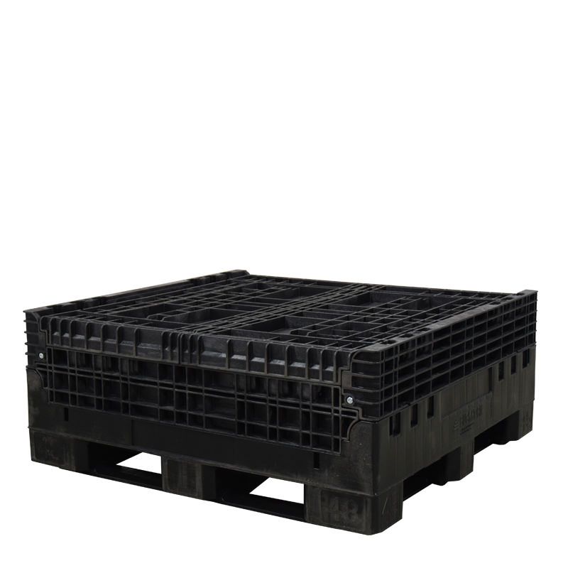 Fully collapsed 45 x 48 x 41 Extra-Duty Bulk Container 